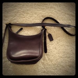 Vintage Coach Shoulder Bag in Deep Chocolate Tone